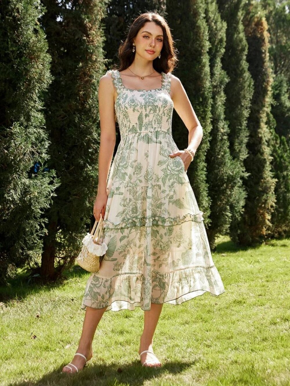 New Scarlet Darkness Spring Love Story Sundress with Pockets - Picture 8 of 16